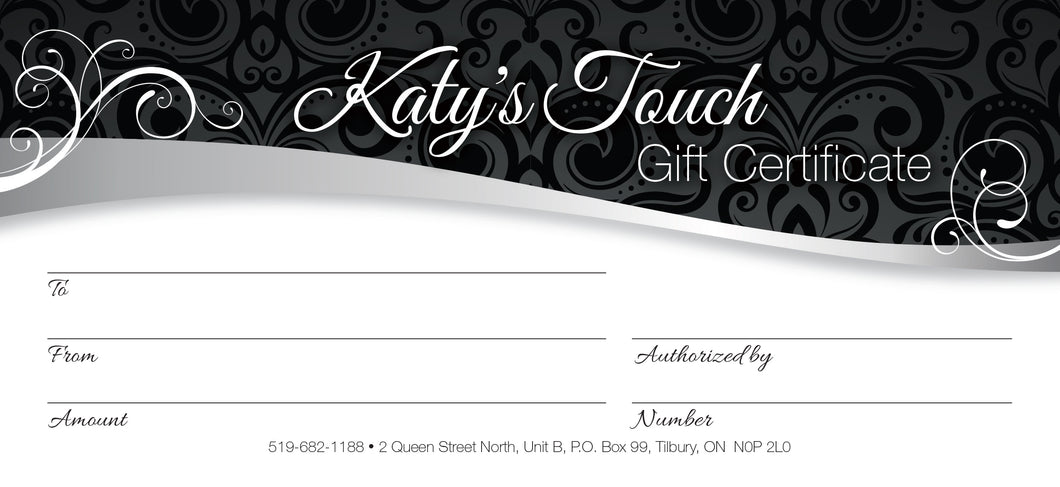 Katy's Touch Gift Certificates